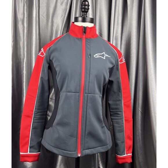 Alpinestars Livery Jacket Women's Small Black Gray Motorcycle Logo MX Moto Gear - Picture 1 of 16